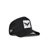 Kartal Logolu Siyah Trucker Şapka
