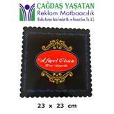 Karton Pasta Altlığı Siyah 23 x 23 (100 Adet) - 044