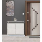Kaser Metal 2+2'Li Metal Ayakkabılık Beyaz