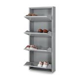 Kaser Metal 4'lü Gri Ayakkabılık