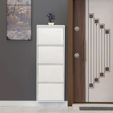 Kaser Metal DC-073 4'lü Beyaz Ayakkabılık