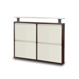 Kaser Metal Krem Kahve Ayakkabılık 2+2