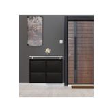 Kaser Siyah 2+2 Metal Ayakkabılık