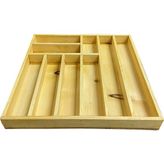 Kaşıklık Çekmece Içi Doğal Ahşap 9 Bölmeli Kaşık, Çatal, Bıçak Organizer 40X40 - 40 x 40 cm