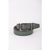 KASVA DERİ 3.5 cm Yeşil 2 Deri Kemer