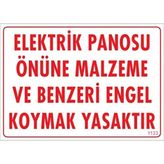 KATAR Elektrik Panosu Önüne Malzeme Ve Benzeri E