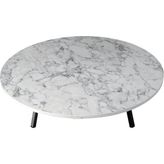 Katlanabilir Metal Ayaklı Ahşap Yer Sofrası Tepsi Sini Beyaz Mermer Desen 90 cm - Çok Renkli
