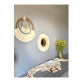 kattuna Wall Art Makrome Ve Boncuklu Ayna Duvar Dekorasyon Ürünü 2’li Set