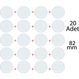 Kavanoz Kapağı 20 Adet 82 mm - Beyaz