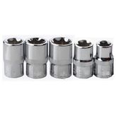 Kayasan Star Torx Lokma E8-E11-E16-E20-E22 mm - Gümüş