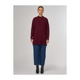 Kayra Dikiş Detaylı Triko Tunik Bordo