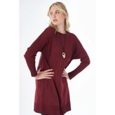 Kayra Fitilli Triko Tunik Bordo