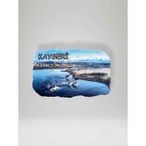 KAYSERİ Temalı Çatlatma Polyester Magnet Buzdolabı Süsü