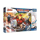 Kazan Hobi Marvel Yenilmezler 3'ü 1 Arada Yapboz: 24 Büyük Parça, Boyama ve Renk Bileşenleriyle Oyun, 3 Yaşındaki Çocuklar Için