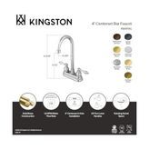 KB495AL Victoria Yüksek Kemerli Çubuk Musluk, 4-3/4", Yağlı Ovuşturulmuş Bronz - Ahşap - Genel