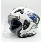 Kc-Çenesiz Vizörlü Yazlık Kask [Kc528-1] Panda [L] E Belgeli