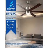 KCF285 Avizeli Vantilatör 60W - Ahşap Rengi
