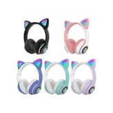Kedi Figürlü Bluetooth Kulaklık - Çok Renkli