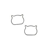 Kedi Şeklinde Metal Çanta Sapı (Gümüş Renk)