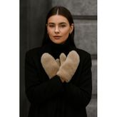 Keisy Kadın Peluş Eldiven, Krem, Unisex