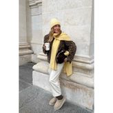 keisy Örme Pamuklu Unisex Bere (Sarı)