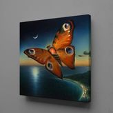 Kelebek Ve Deniz Kanvas Tablo 100x100cm