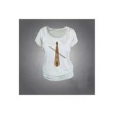 Kemençe Tshirt Kadın Ekru