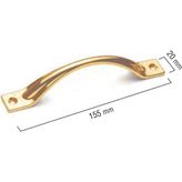 Kemer Altın 140 mm Kulp Lüks Country Mutfak Mobilya Dolap Çekmece Kulpu
