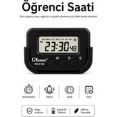 Kenko KK-613D Dijital Saat, Kronometre ve Alarm Fonksiyonlu, Siyah, Abs Plastik, Araç Içi ve Masa