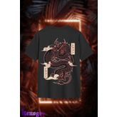 kenoger Unisex Oversize - Dragon Baskılı T-Shirt