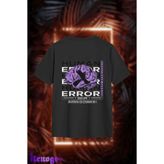 kenoger Unisex Oversize - Human Error Baskılı T-Shirt
