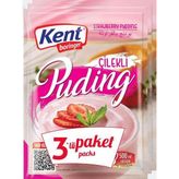 Kent Boringer Çilekli Puding 125 Gr 3 Lü