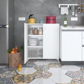 Kenzlife 2 Kapılı Dolap Çilem 088*070*032 Byz Kilitli Ayaklı Banyo Mutfak Ofis Kitaplık Ayakkabılık Kiler