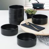 Keramika 14 cm 6 Adet Mat Siyah Stackable Çorba Kasesi