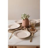 Keramika Krem Linda Pasta Tabağı 21 cm 6 Adet 030
