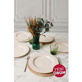 Keramika Krem Servis Tabağı 28 Cm 6 Adet 030