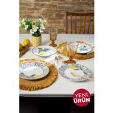 Keramika Lemon Bliss Ege Pasta Tabağı 20 Cm 4 Parça 22089-92