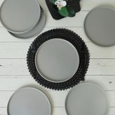 Keramika Mat Gri Stackable Servis Tabağı 27 Cm 6 Adet 995