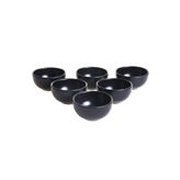 Keramika Mat Siyah 6 Adet 8 cm Çerezlik/Sosluk