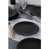 Keramika Mat Siyah Ege Pasta Tabağı 20 Cm 6 Adet