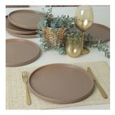 Keramika Mat Toprak Taupe Stackable Servis Tabağı 27 Cm 6 Adet 977