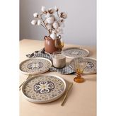 Keramika Timeless Brown Stackable Servis Tabağı 27 cm 4 Adet 21973 - Krem