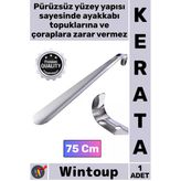 #Kerata Metal Paslanmaz Sağlam Uzun Lüks Ergonomik Çelik Krom Kaplama Ayakkabı Çekeceği Kerata 75 Cm