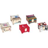 Keskin Color Çiçek Ahşap Küp Blok
