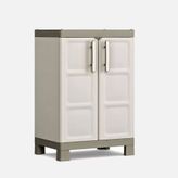 Keter 65x45x97 cm Bej Excellence Kısa 2 Raflı Plastik Dolap