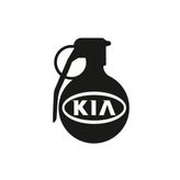 Kia Araba Komik El Bombası Sticker Yapıştırma
