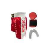 Kickboks Şortu Bandaj Dişlik Üçlü Set - Kick Boks Şort Bandaj Dişlik Seti