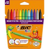 Kid Couleur Keçeli Boya Kalemi, 12'li Kutu - 01-Siyah