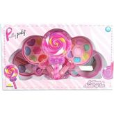Kiddico Toys Pretty Pinky Lolipop Şekilli Oyuncak Güzellik ve Makyaj Seti Katlanabilen- 5 Katman Makyaj Seti