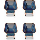 Kılıçaslan Camp Madfox 4'lü Foldmesh Mini Kompakt Sandalye Seti Navy Spark